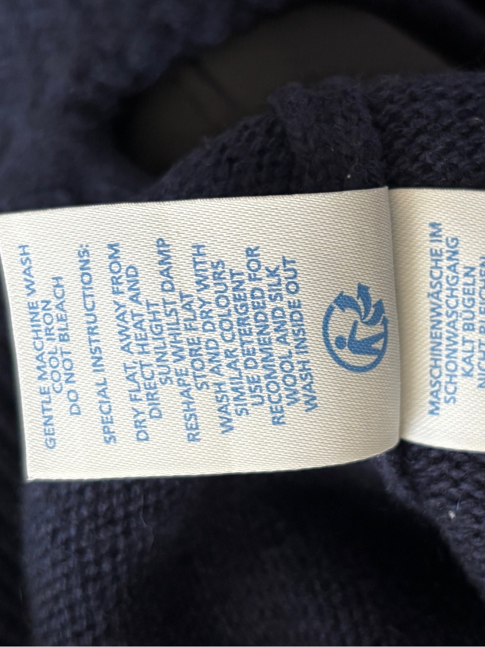 Boden NWT Wool Alpaca Knit Cardigan Sweater Navy Blue Textured Long Sleeve XS - Picture 11 of 11